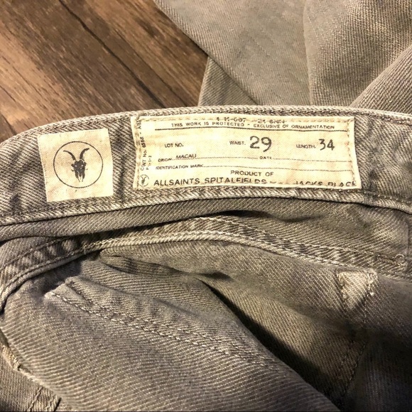 Allsaints Women’s Grey Denim - Picture 9 of 12